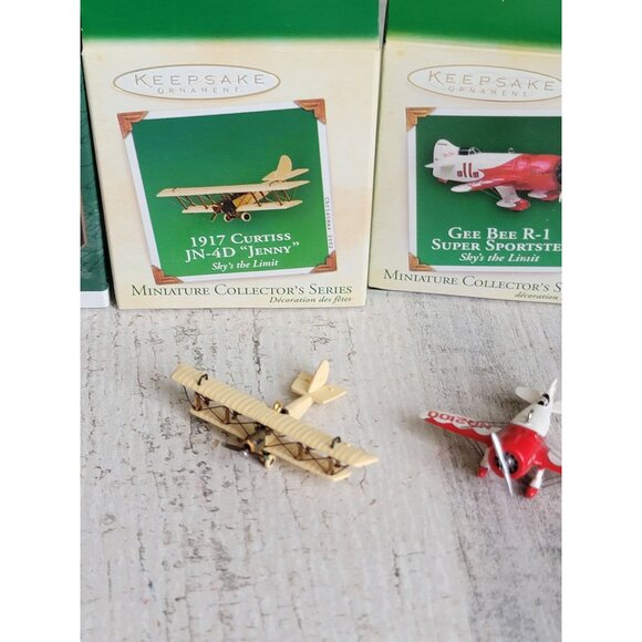 Hallmark Variety airplane kiddie car miniature Jenny sportster ornament Xmas - Picture 3 of 6